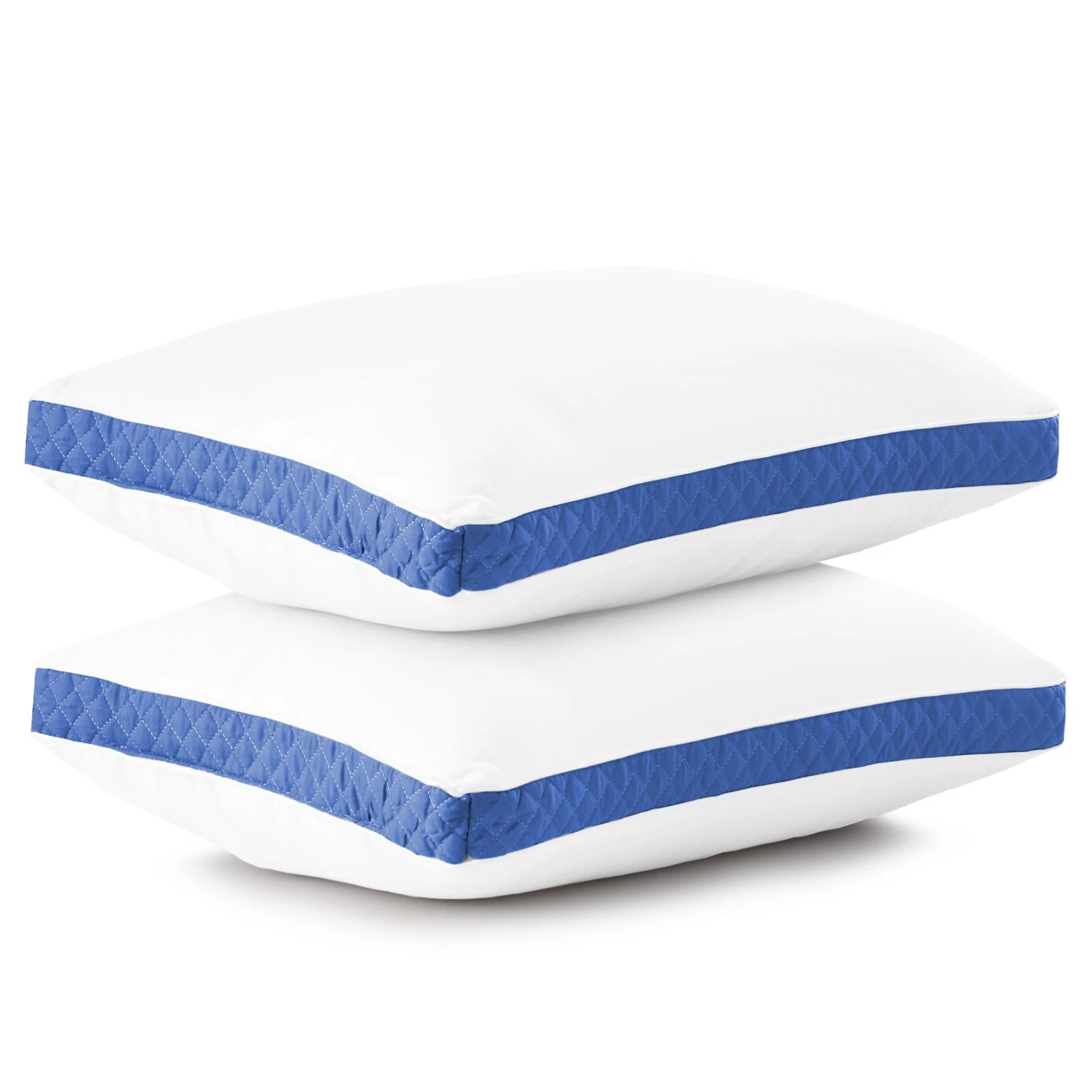 Gusseted Pillow Set of 2 Bed Pillows Neck Support 